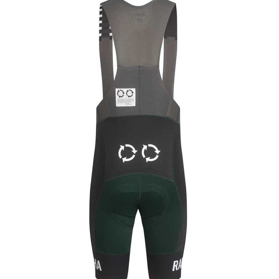Cheap Rapha Excess Men'S Pro Team Bib Shorts - Regular Dark Green/ Grey