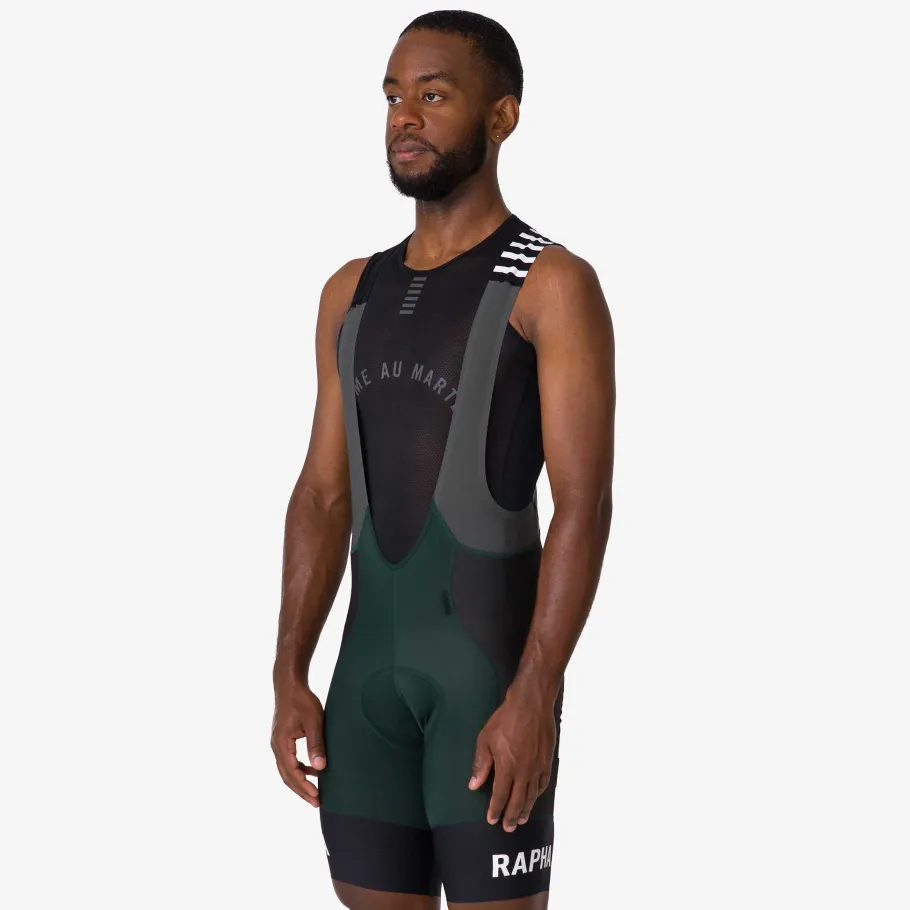 Cheap Rapha Excess Men'S Pro Team Bib Shorts - Regular Dark Green/ Grey