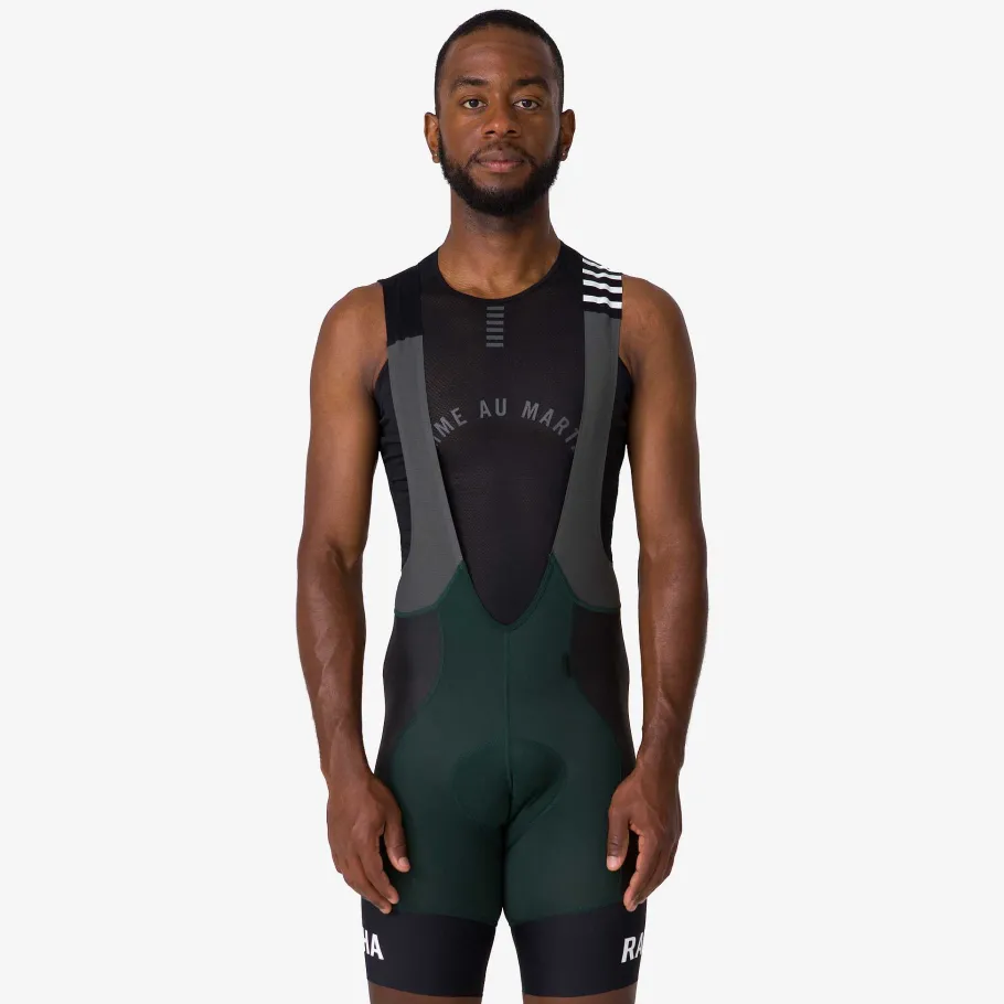 Cheap Rapha Excess Men'S Pro Team Bib Shorts - Regular Dark Green/ Grey