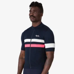 Best Sale Rapha Men'S Brevet Jersey Dark Navy/High-Vis Pink/White