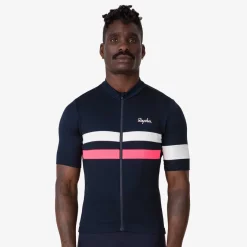 Best Sale Rapha Men'S Brevet Jersey Dark Navy/High-Vis Pink/White