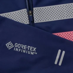 Best Sale Rapha Men'S Brevet Long Sleeve Gore-Tex Infinium Jersey Navy/Hi-Vis Pink