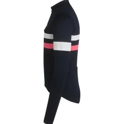 Sale Rapha Men'S Brevet Long Sleeve Jersey Dark Navy/High-Vis Pink/White
