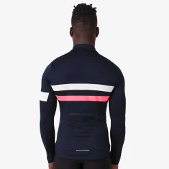 Sale Rapha Men'S Brevet Long Sleeve Jersey Dark Navy/High-Vis Pink/White