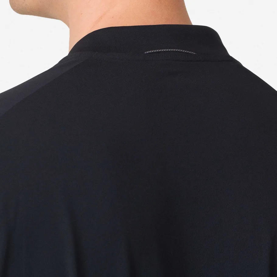 New Rapha Men'S Explore Long Sleeve Zip Neck Tech T-Shirt Black/Black