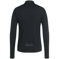 New Rapha Men'S Explore Long Sleeve Zip Neck Tech T-Shirt Black/Black