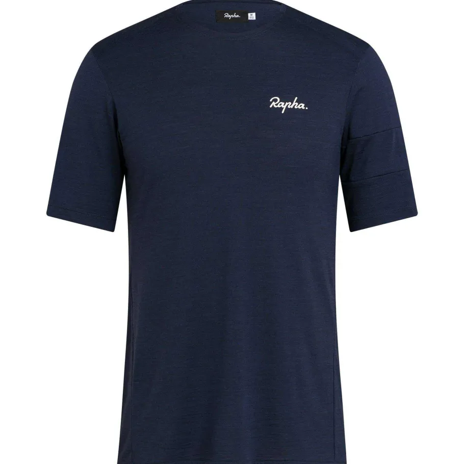 Store Rapha Men'S Explore Merino T-Shirt Dark Navy