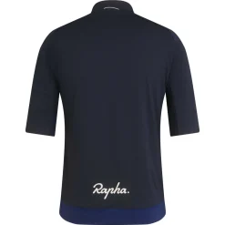 Sale Rapha Men'S Explore Zip Neck Technical T-Shirt Dark Navy/Off-White