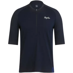 Sale Rapha Men'S Explore Zip Neck Technical T-Shirt Dark Navy/Off-White