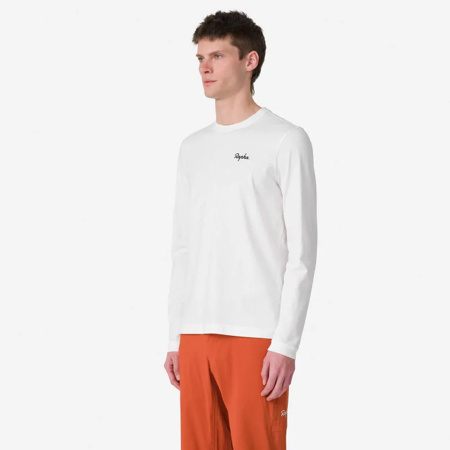 Hot Rapha Men'S Logo Long Sleeve T-Shirt