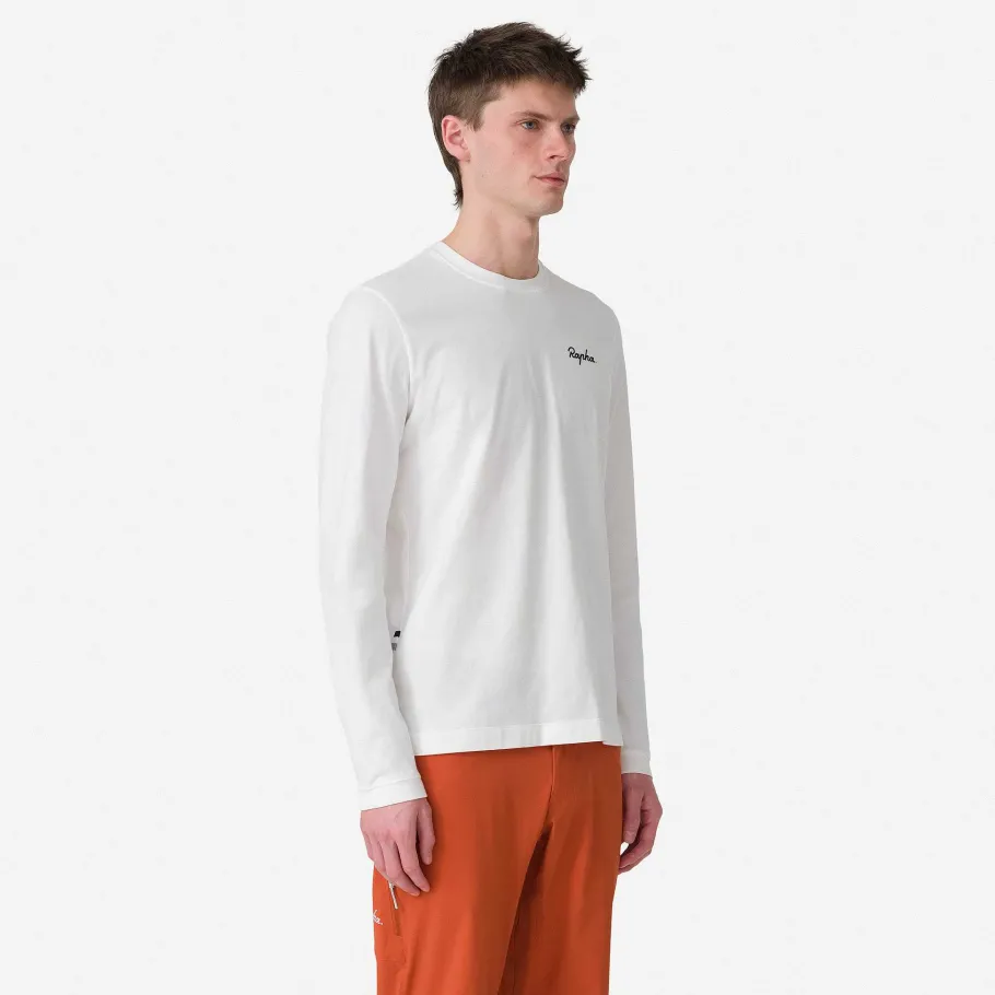 Hot Rapha Men'S Logo Long Sleeve T-Shirt