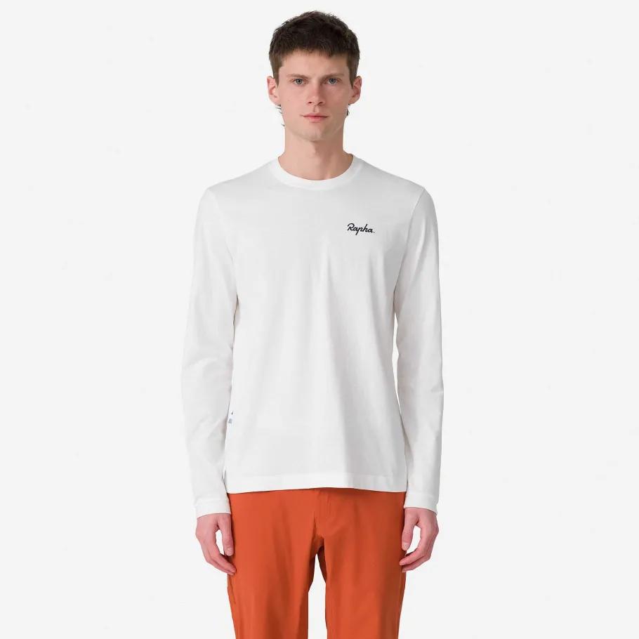 Hot Rapha Men'S Logo Long Sleeve T-Shirt