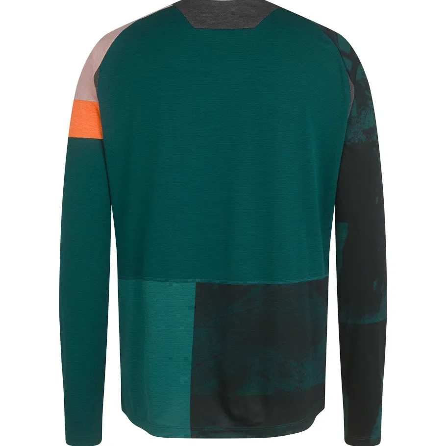 Sale Rapha Men'S Printed Trail Long Sleeve Technical T-Shirt Pistachio/Orange