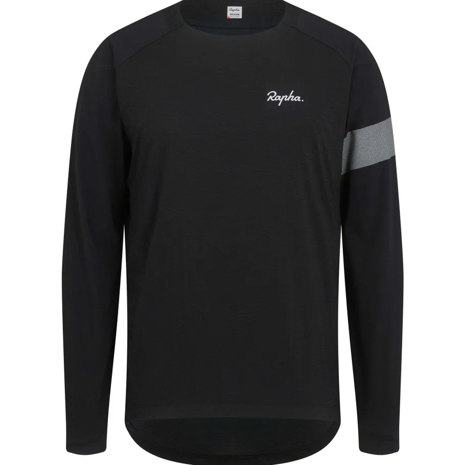 Sale Rapha Men'S Trail Windblock Jersey Black/Light Grey