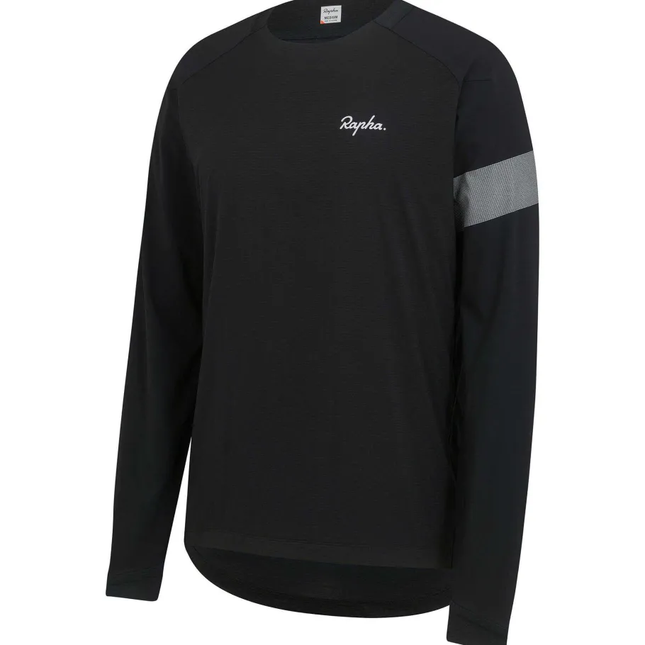 Sale Rapha Men'S Trail Windblock Jersey Black/Light Grey