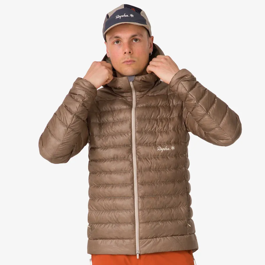 Sale Rapha + Snow Peak Men'S Explore Down Jacket Dark Beige/Off-White