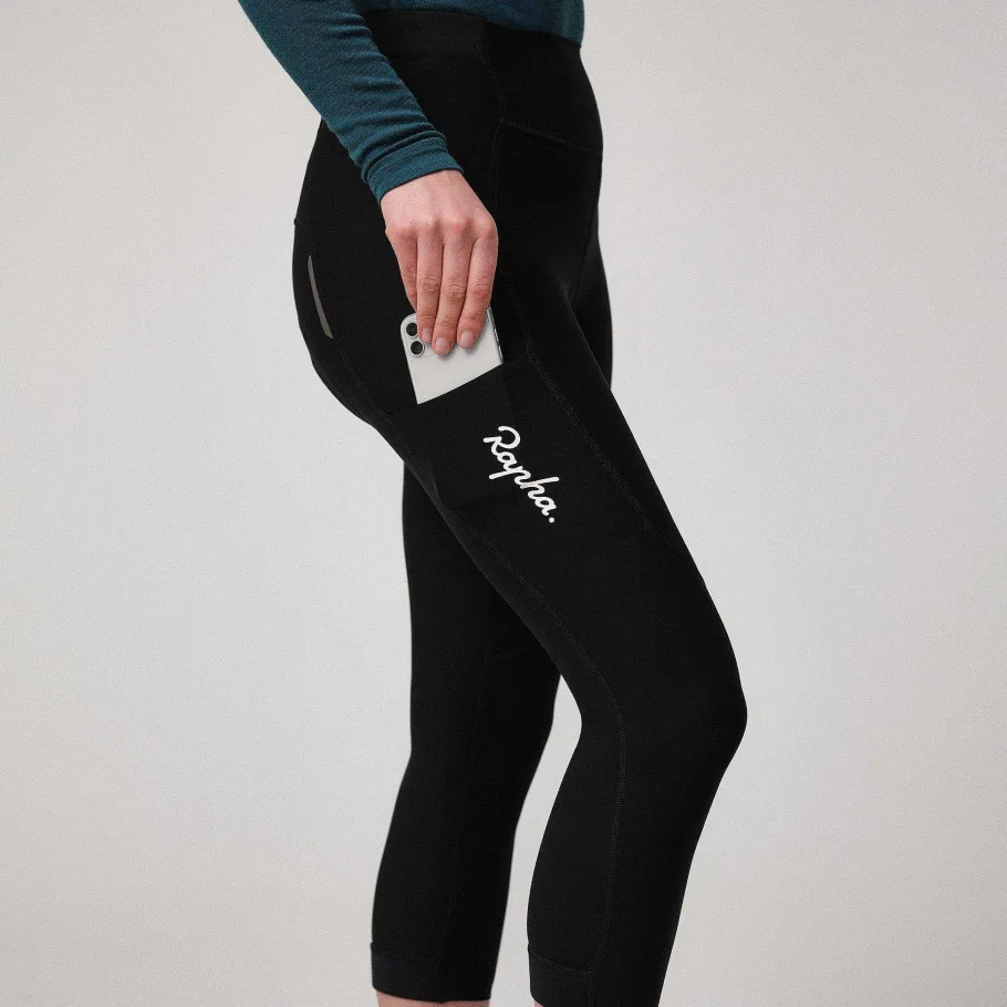Store Rapha Women'S 3/4 Tights Black/White