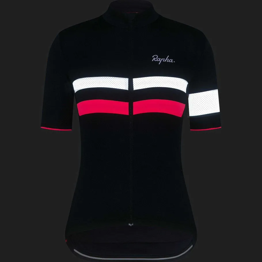 Cheap Rapha Women'S Brevet Jersey Dark Navy/High-Vis Pink