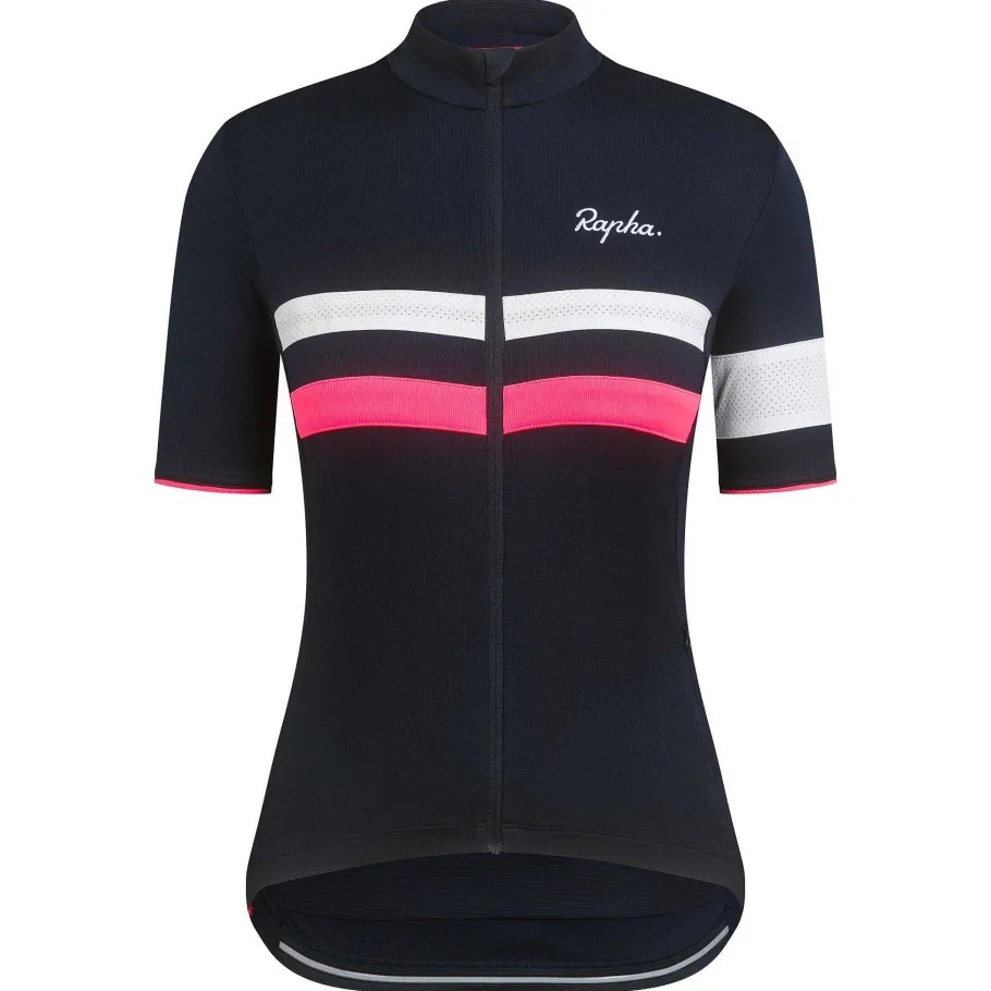Cheap Rapha Women'S Brevet Jersey Dark Navy/High-Vis Pink