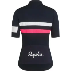 Outlet Rapha Women'S Brevet Jersey Dark Navy/High-Vis Pink/White