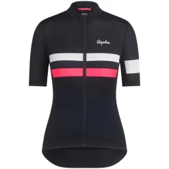 Best Sale Rapha Women'S Brevet Lightweight Jersey Dark Navy/High-Vis Pink/White