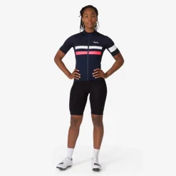 Best Sale Rapha Women'S Brevet Lightweight Jersey Dark Navy/High-Vis Pink/White