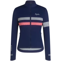 Flash Sale Rapha Women'S Brevet Ls Gore-Tex Infinium Jersey Navy/Hi-Vis Pink