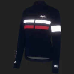 Flash Sale Rapha Women'S Brevet Ls Gore-Tex Infinium Jersey Navy/Hi-Vis Pink