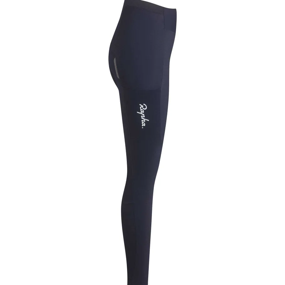 New Rapha Women'S Classic Winter Tights With Pad Dark Navy/White