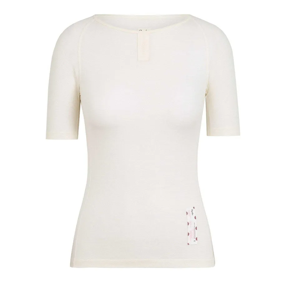Sale Rapha Women'S Merino Mesh Base Layer - Short Sleeve Cream