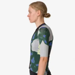 Sale Rapha Women'S Pro Team Aero Jersey - Equilibrium Graystone/Deep Olive Green