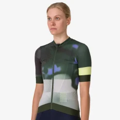 Discount Rapha Women'S Pro Team Aero Jersey - Equilibrium Graystone/Deep Olive Green