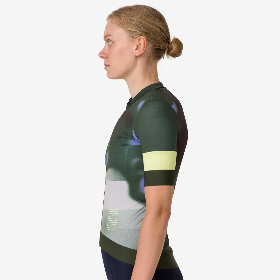 Discount Rapha Women'S Pro Team Aero Jersey - Equilibrium Graystone/Deep Olive Green