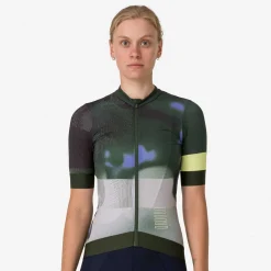 Discount Rapha Women'S Pro Team Aero Jersey - Equilibrium Graystone/Deep Olive Green