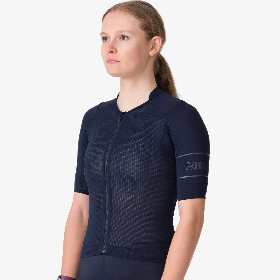 Cheap Rapha Women'S Pro Team Lightweight Jersey Dark Navy/Black