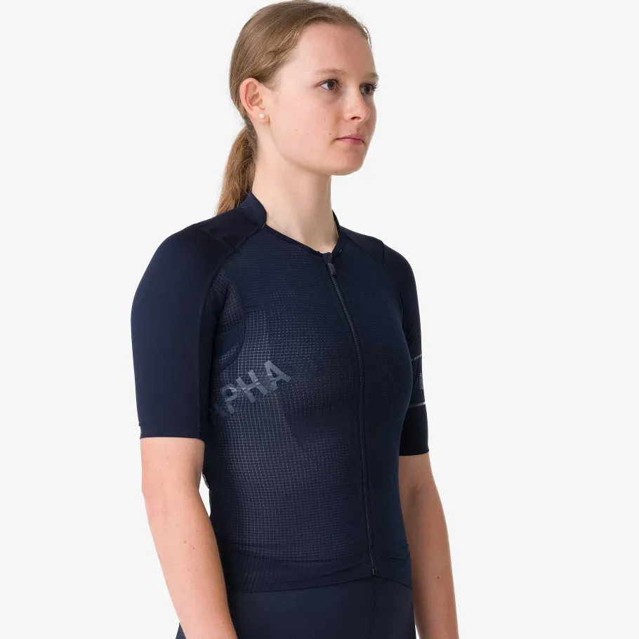 Cheap Rapha Women'S Pro Team Lightweight Jersey Dark Navy/Black