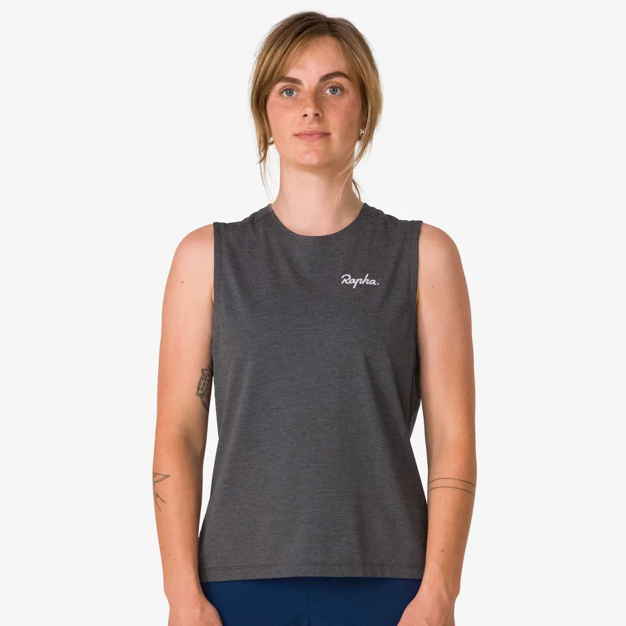 Discount Rapha Women'S Trail Tank Black/Light Grey