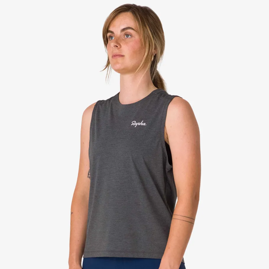 Discount Rapha Women'S Trail Tank Black/Light Grey